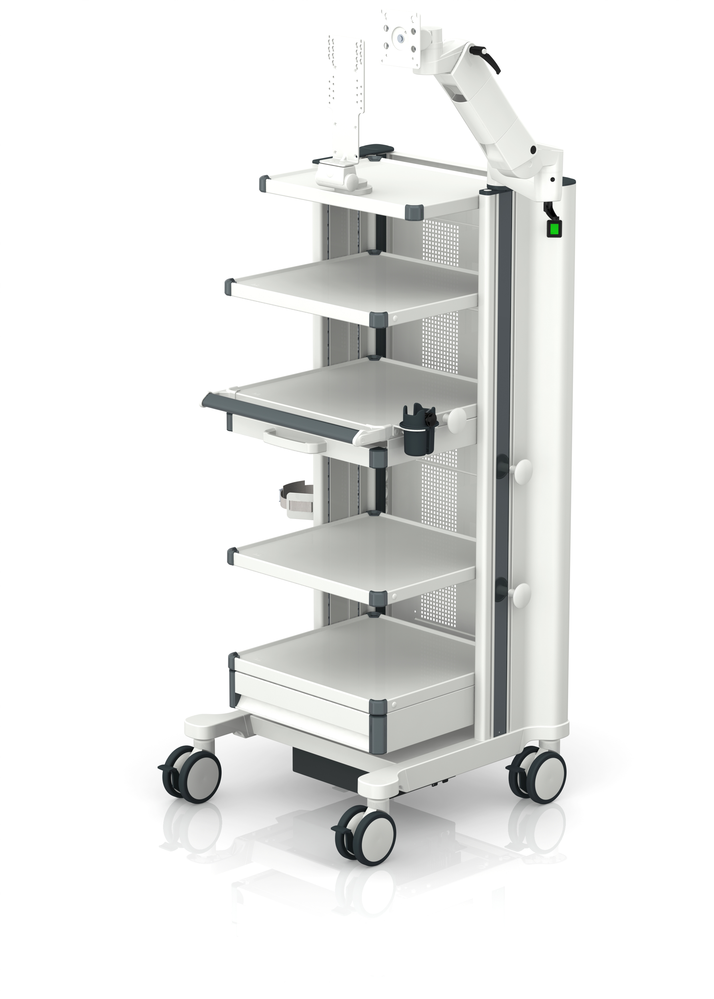 Medical carts and mounting arms